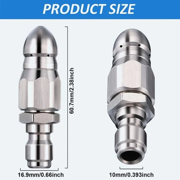 Pressure Washer Sewer Jetter Nozzle